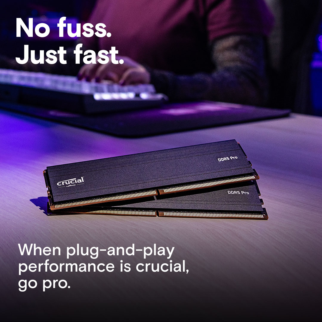Crucial DDR5 Pro No Fuss. Just Fast. Gallery Image 06 (EN)